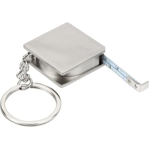 Car Keychain Pull Ruler Key Ring Tape Measure Key Chain Gauging Tools Stainless Steel Retractable Ruler Measuring Tools