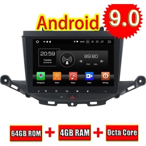 Topnavi Octa Core Android 9.0 Car Multimedia Player For Opel ASTRA K 2016-2017 Audio Radio Stereo 2 DIN GPS Navigation NO DVD