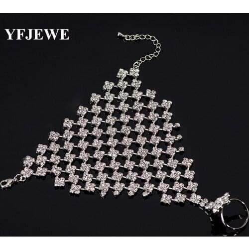 YFJEWE Top Quality Rose Inlay Cubic Zirconia Wheat-shaped Bracelets & Bangles Jewelry Austrian Crystal Bracelets #B119