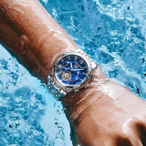 Retro Multifunction Mechanical Men Watch Top Brand Luxury Waterproof Auto Date Automatic Watches Men Relogio Masculino