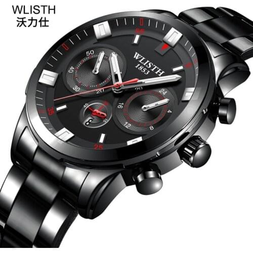WLISTH Watch Men Military Watch Male Date The Mens' watches Top Brand Luxury Waterproof Casual Male Quartz Clock erkek kol saati