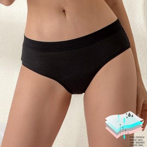 Menstrual Panties For Periods Plus Size S-6XL Underwear Women 4-layer Hysiological Pants Leak Proof Fast Absorbent Brief