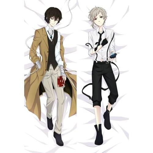 Anime Bungo Stray Dogs Dakimakura Dazai Osamu Nakajima Atsushi Body Pillow Covers Otaku Cosplay Huggable Pillowcase Home Decor