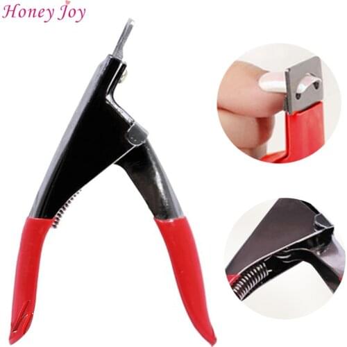 Honey Joy Professional Edge Nail Art Manicure Acrylic UV Gel False Tips Clipper Cutter False Nails Shear Tips Trimmer Pink Red