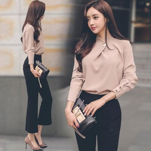 Set female 2018 spring new white-collar professional womens fashion temperament shirt trousers two sets of leisure suit