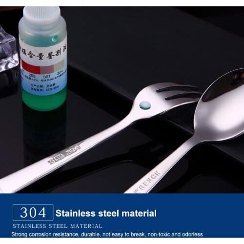 Creative Wrench Shape Tea Fork 304 Stainless Steel Dinner Spoon Coffee Cutlery Set Tableware Family Camping Kitchen Accessories