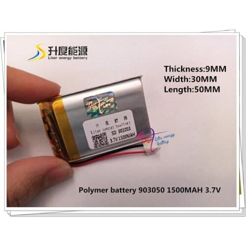 Best battery brand 3.7V polymer lithium battery 903050 1500mah electronics enough electronic products mobile devices
