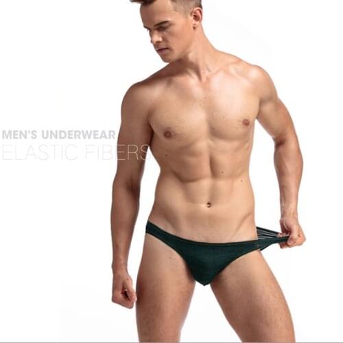 Men cotton briefs high breathable soft Pouch U Convex Underwear Solid color 7 Colors gay underwear