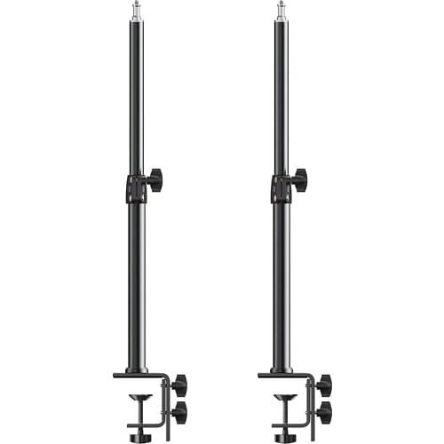 2 Pack Desk Mount Light Stand Tabletop C-clamp Bracket for Video Light DSLR Camera Ring Panel Light Projector Monitor Microphone