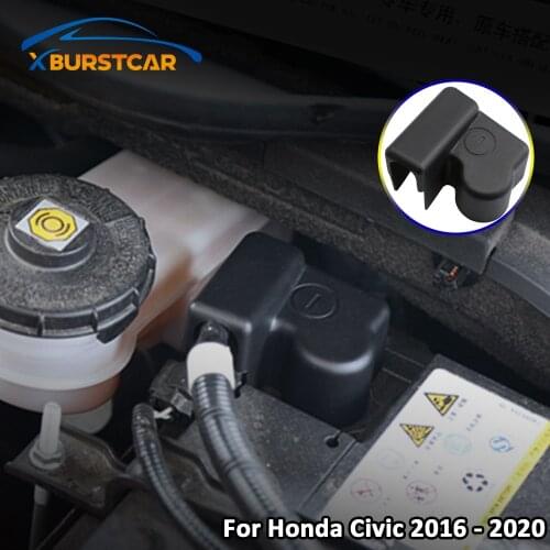 For Honda Civic 2016 2017 2018 2019 2020 Car Non-flammable Plastic Negative Power Batteries Cover Battery Protection Covers