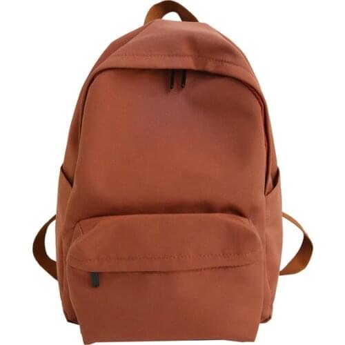 Nylon Back pack 2021 Backpack For Women Solid Color School Bag For Teenage Girls Shoulder Travel Bag Multi Pocket