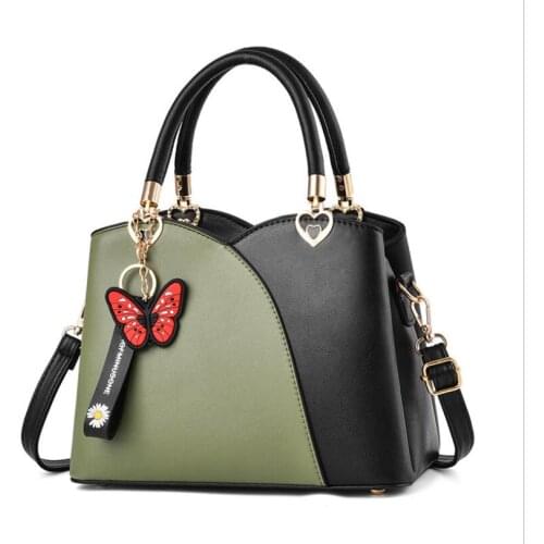 New Fashion Contrast Color Luxury Handbags Butterfly Ornaments Mother Womens Bag Large Capacity Single Shoulder Messenger Bag
