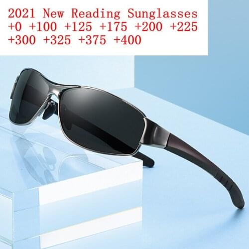 2020 New Rectangle Outdoor Sun Reading Glasses Women Men Presbyopia Sports Reading Sunglasses Diopter 1.0 To 4.0 NX
