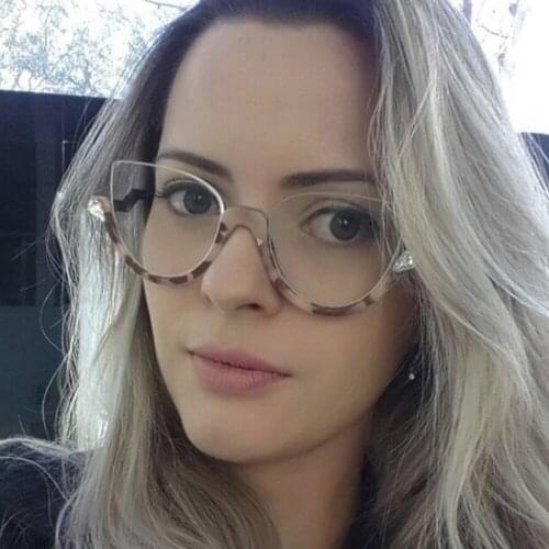 80037 Anti-blue Light Half Frame Ladies Retro Glasses Frame Men Women Optical Fashion Computer Eyeglasses