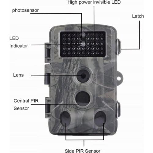 1080P Hunting Infrared Trail Camera HC802A 42 IR LEDs 20m PIR Distance