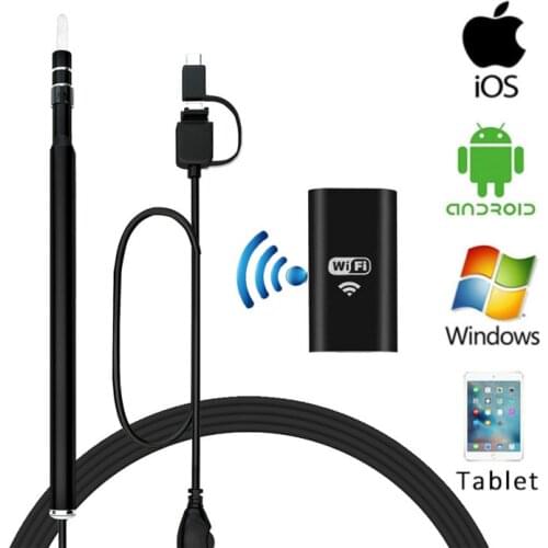 New HD 720P WIFI Portable Pen Otoscope for IPhone Android PC Ear Health Care Inspection Video Earwax Earpick Clean 3in1 Camera