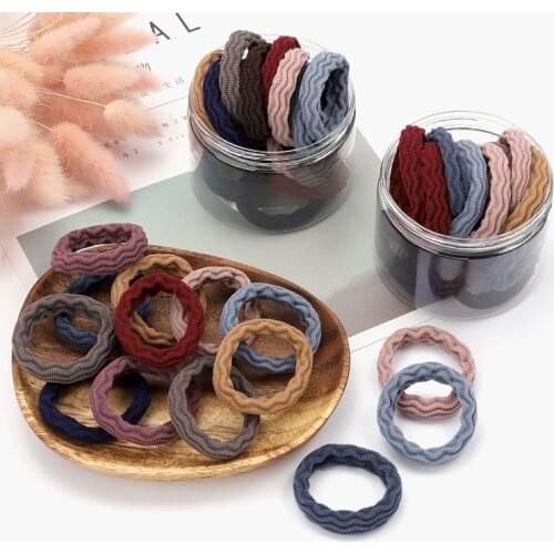 10pcs/lot Women Girls Elastic Hair Bands Handmade Fashion Hair Accessories Female Scrunchie Ponytail Holder Rubber Bands