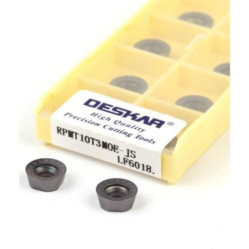 RPMT08T2MOE-JS LF6018 RPMT 10T3/1204 MOE CNC Lathe Round Shape Turning Tools Carbide inserts Milling Blade Universal R4 R5 R6