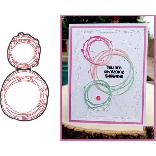 Twine Circle Frame Metal Cutting Dies Stencil for DIY Scrapbooking Embossing Photo Album Decoration Paper Card Craft Die Cut