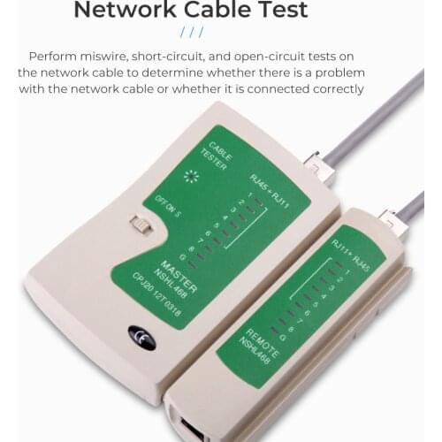 Network cable tester 468 RJ45 RJ11 lan tester dual-use cable testing line finder tester cable rj45 Networking tool Line finder