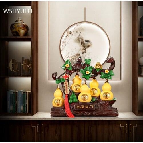 Traditional Resin Five Blessings Home Ornaments Office Desktop Lucky Decoration Shop Opening Auspicious Gift Crafts