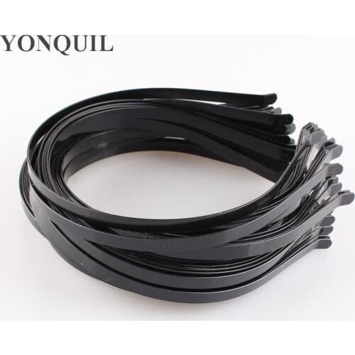High Quality 7MM Black Plain Metal Hairband Female Lady Metal Headband For Girls Hair Band DIY Craft Hair Hoop 50Pcs/Lot SYHC47