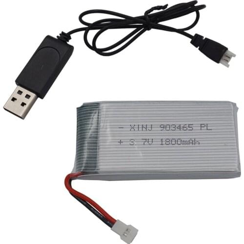 XINJ 3.7V 1800mAh 25C Polymer Li po battery 903465 XH254 Plug For YX693-1 YX709-1 JJRC A6 RC Quadcopter Helicopter