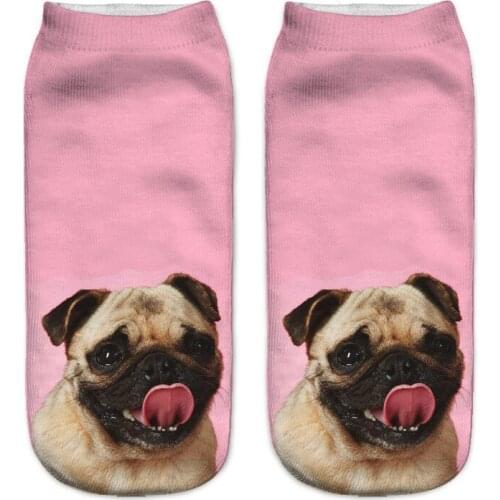 Women Hot 3D Printed Brand Socks Fashion Unisex Character Dog Female Funny Casual Short Ankle