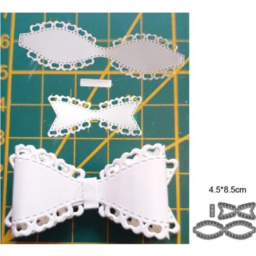 3pcs/set Bowknot metal cutting mold template photo frame DIY scrapbook decoration embossing manual die-cutting template 2021 new