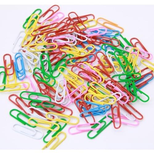 50pcs / Set Of 28mm Colorful Paper Clips Paper Clips Notes Classified Clips ChildrenS Student Stationery School Office Supplies