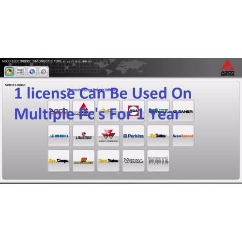 AGCO Electronic Diagnostic Tool EDT license For any Interface-INSTALL UNLIMITED COMPUTER