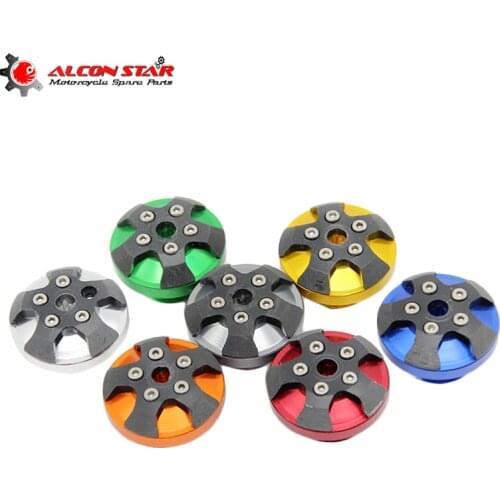 Alconstar-Aluminum Alloy Motorcycle Engine Oil Filler Cover Cap CNC Racing For YAMAHA Z1000/SX/Z800 KAWASAKI M20*2.5 Cover MT03
