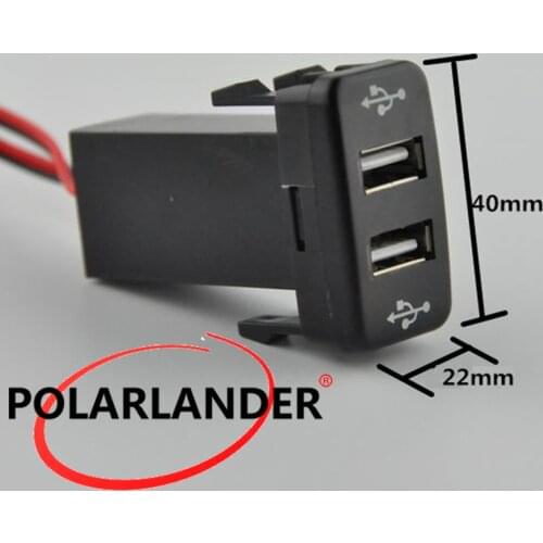 Hot Dual USB Phone Charger Socket Dashboard Phone Charger Interface Socket Car Charger Use for Suzuki 12V 2.1A