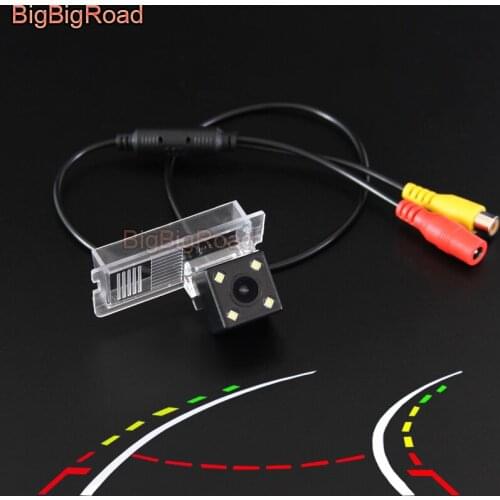 BigBigRoad Car Intelligent Dynamic Trajectory Tracks Rear View CCD Camera For chery Fulwin 2 / M1 / A3 hatchback 2008 - 2012