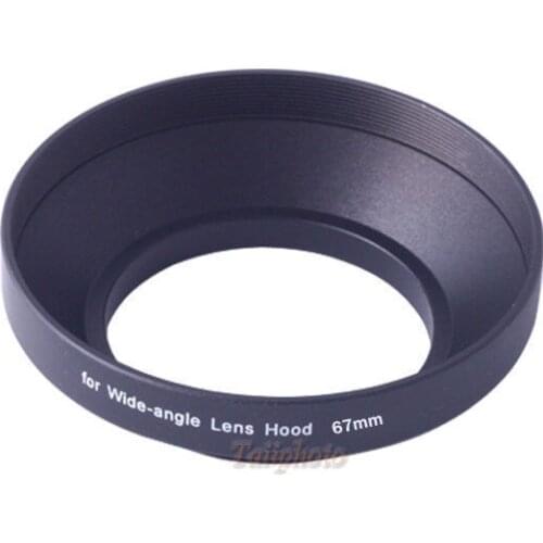 67mm 67 mm Black Camera Metal Lens Hood Wide Angle Screw In Mount Lens Hood for Canon Nikon Pentax Sony Tamron Sigma