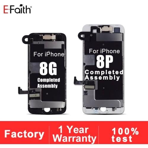EFaith50PCS Full Assembly LCD Touch Screen Digitizer Display For iPhone 8 and 8 Plus With Front camera +Ear Speaker And Free DHL
