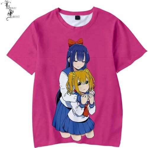 POP TEAM EPIC 3D Printing T-shirt Summer Fashion Round Neck Short Sleeve Popular Japanese Anime Streetwear Plus Size