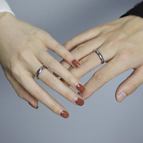 Hot Sale Fashion Simple Temperament Stainless Steel Ring for Girl Women Men Couple In Wedding Gift Jewelry Wholesale Size 6-10