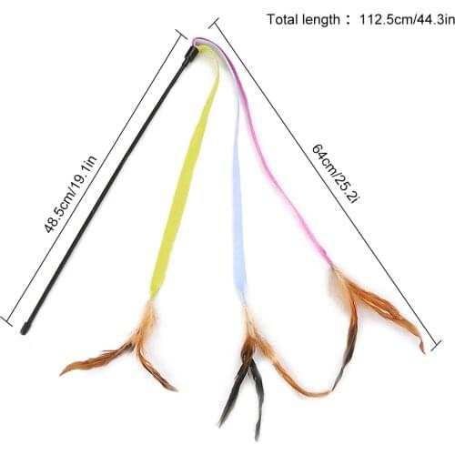 Cat Toy Cat Teaser Wand Interactive Funny Feather Cat Teaser Wand Kitten Interactive Toys Pet Cats Toy Pet Supplies