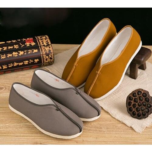 EU36~EU48 high quality handmade cotton cloth buddha shaolin monks kung fu shoes zen lay meditation sneakers
