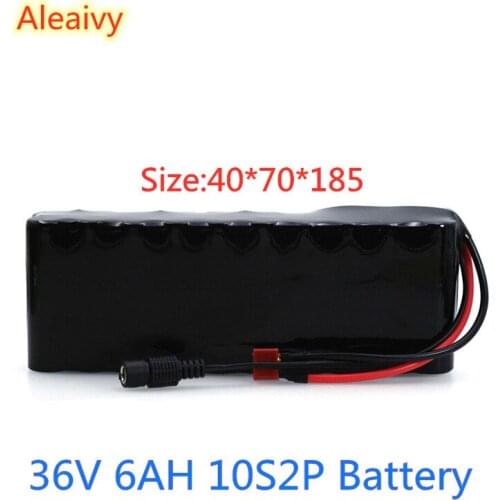 2020 new 36V battery 10S2P 6Ah 42V 6000mAh 18650 lithium ion rechargeable battery pack ebike electric car bicycle scooter 350W