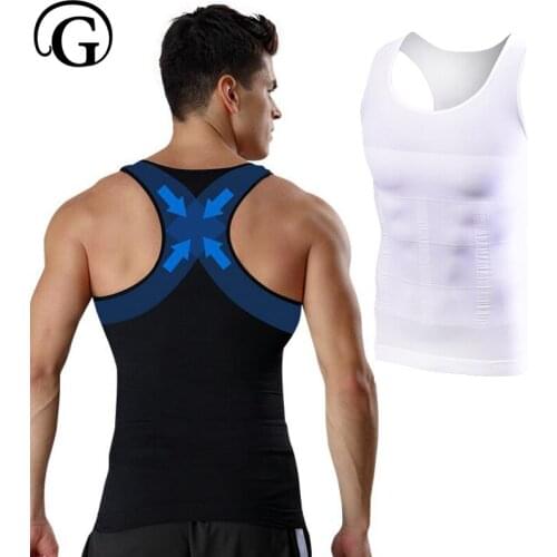 Men Body Shaper Corset Posture Corrector Tops Slimming Waist Trainer Supportor Gynecomastia Sleeveless Vest Prayger