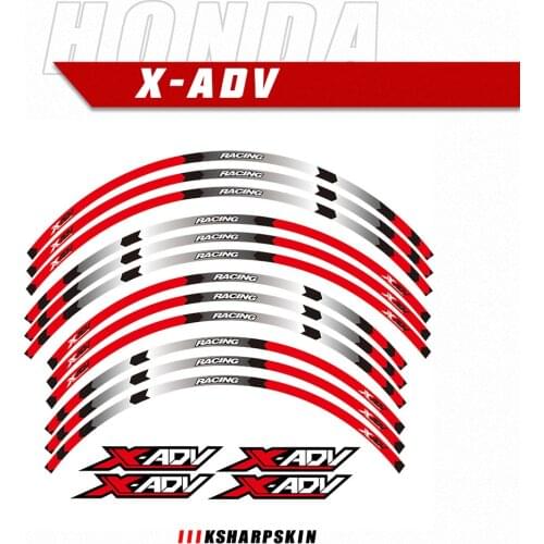 Motorcycle Outer rim stickers wheels film border reflective decals tire decoration sticker For HONDA X-ADV XADV750 xadv 750