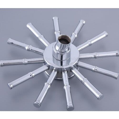 Modern Style 8 Inch Head Shower Wall Mounted Bamboo Style Polished Chrome Finish Bathroom Shower Head zsh230