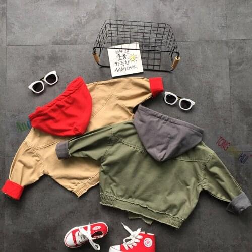 2018 spring new girl boy hoodies jackets kids children trench coats casual outfit