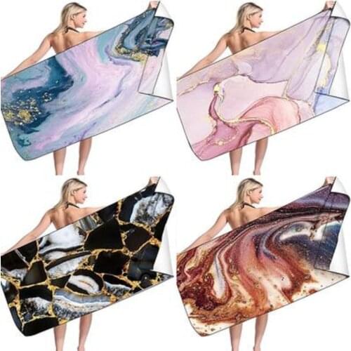 New colorful marble Quick dry beach towel Microfiber Bath Towels Beach cushion Swimming Sand Free Beach towels