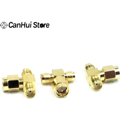 SMA Stecker auf Zwei Sma-buchse Triple T RF Adapter Stecker 3 Weg Splitter SMA-JKK SMA-KJK Volle Kupfer RF Radio frequenz Adapte