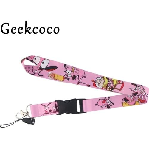 Cartoon cute Lanyard phone strap fabric holder necklace accessory for key badges holders webbing ribbons J0508