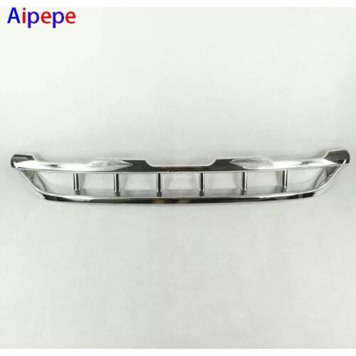 Car-styling ABS Chrome Front Bottom Grill Grid Bumper upper cover trim 1pcs For Audi Q3 2012 2013 2014 2015