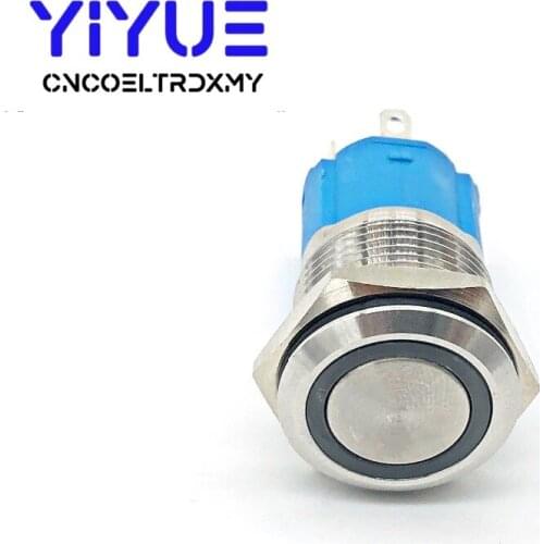 1PC LED Bulb Night Light Push Button Switch 16mm Momentary Self-Locking/Self-reset Switches Waterproof Metal 5V 12V 24V 220V